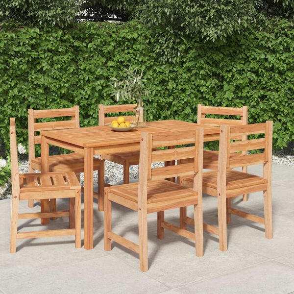 vidaXL Ensemble &agrave; manger de jardin 7 pcs Bois de teck solide