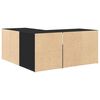 vidaXL Armoire d'angle noir 160x40x45 cm bois d&rsquo;ing&eacute;nierie