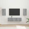 vidaXL Ensemble meuble TV 4 pcs Gris Sonoma Bois d'ing&eacute;nierie