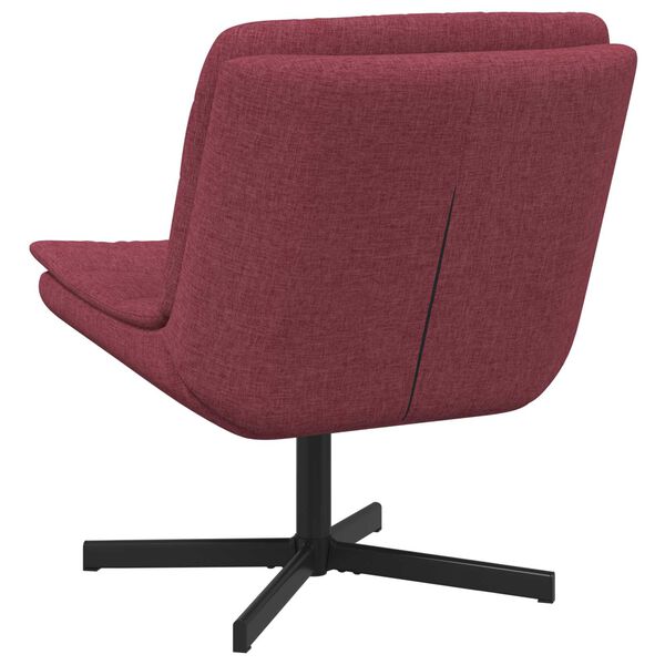 vidaXL Chaise pivotante Bordeaux 63 x 75 x 76 cm tissu