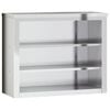 vidaXL Armoire murale de cuisine avec &eacute;tag&egrave;res acier inoxydable