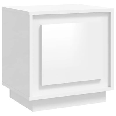 vidaXL Table de chevet blanc brillant 44x35x45 cm bois d’ingénierie