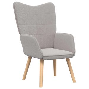 vidaXL fauteuil Gris clair 62 x 67 x 95,5 cm Tissu Sherpa