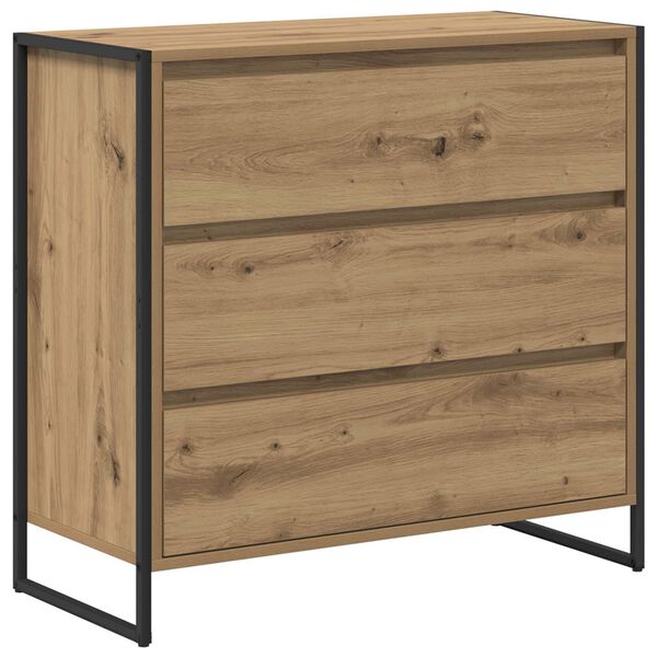 vidaXL Buffet Ch&ecirc;ne artisan 79 x 36 x 75.5 cm Bois d'ing&eacute;nierie