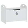 vidaXL Banc de rangement pour enfants Blanc 62x40x46,5 cm MDF