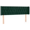 vidaXL T&ecirc;te de lit avec oreilles Vert fonc&eacute; 147x16x78/88 cm Velours