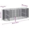 vidaXL Lit surélevé à gabion Fer galvanisé 300x100x100 cm