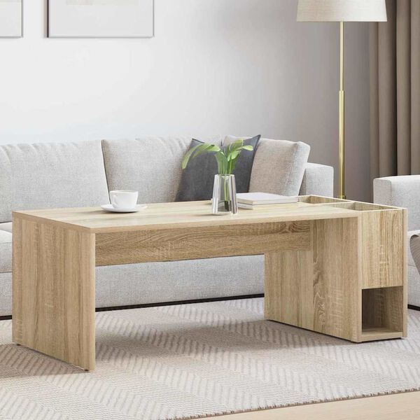 vidaXL Table basse Ch&ecirc;ne Sonoma 101,5 x 50 x 37 cm Bois d'ing&eacute;nierie