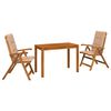 vidaXL Garden Dining Set Naturel Bois d'Acacia Massif