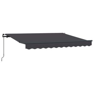 vidaXL Auvent R&eacute;tractable Anthracite 250 x 200 cm tissu