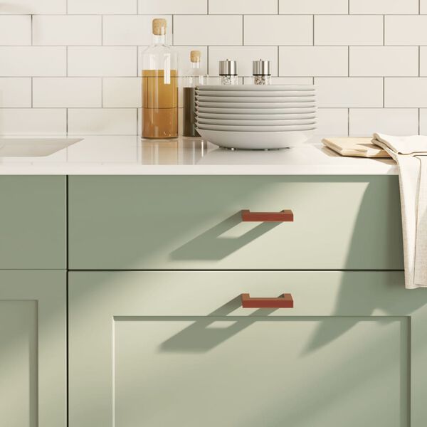 vidaXL Poign&eacute;es d'armoire 10 pcs bronze 64 mm acier inoxydable