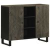 vidaXL Buffet noir 90x33x75 cm bois massif de manguier