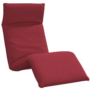 vidaXL Transat pliant rouge vin 175 x 54 x 8,5 cm tissu Oxford