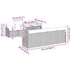 vidaXL Ensemble de canap&eacute; de jardin 9 pcs Beige Poly rotin