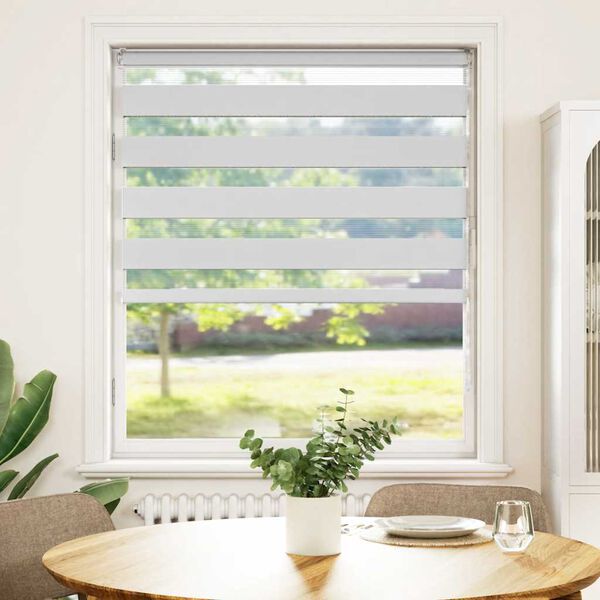 vidaXL Store z&egrave;bre blanc 110x150 cm largeur du tissu 105,9cm polyester