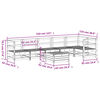 vidaXL Salon de jardin 7 pcs bois de pin massif
