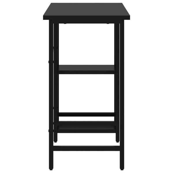 vidaXL Bureau d'ordinateur Noir 80x40x72 cm MDF et m&eacute;tal