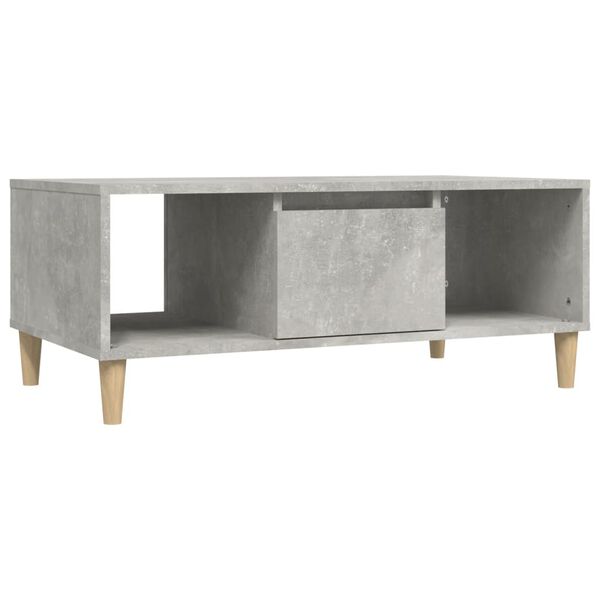 vidaXL Table basse Gris b&eacute;ton 90x50x36,5 cm Bois d'ing&eacute;nierie