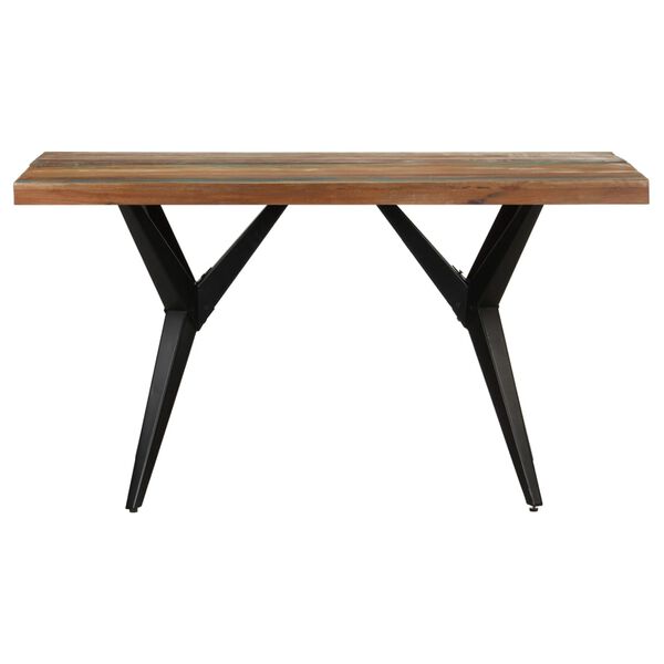 vidaXL Table &agrave; manger 140x70x76 cm Bois de r&eacute;cup&eacute;ration massif