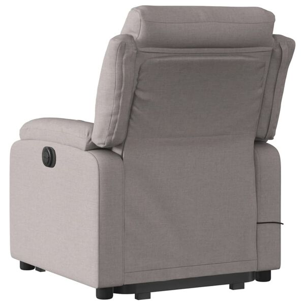 vidaXL Fauteuil inclinable de massage &eacute;lectrique Taupe Tissu