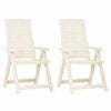 vidaXL Chaises inclinables de jardin lot de 2 Plastique Blanc