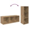 vidaXL Ensemble meuble TV 2 pcs Ch&ecirc;ne artisanal 37 x 35 x 107cm