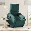 vidaXL Fauteuil inclinable de massage &eacute;lectrique Vert fonc&eacute; Tissu