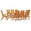 vidaXL Ensemble de salle &agrave; manger pour jardin 9 pc Marron