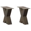 vidaXL Pieds de table basse en forme de X, 2 pi&egrave;ces, acier naturel, 40 x (30-31) cm