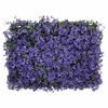 &nbsp;vidaXL Cl&ocirc;ture &agrave; feuilles artificielles 24 pcs violet 40x60 cm