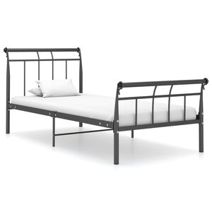 vidaXL Cadre de lit sans matelas noir m&eacute;tal 100x200 cm