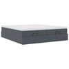 vidaXL Cadre de lit ottoman avec matelas gris fonc&eacute; 200x200 cm velours