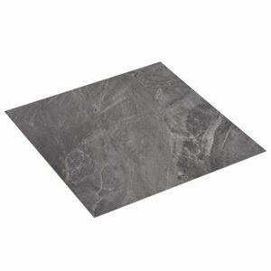 vidaXL Planches de sol Noir et Blanc 5,11 m&sup2; 55 pi&egrave;ces PVC