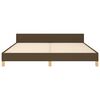 vidaXL Cadre de lit sans matelas marron fonc&eacute; 160x200 cm tissu