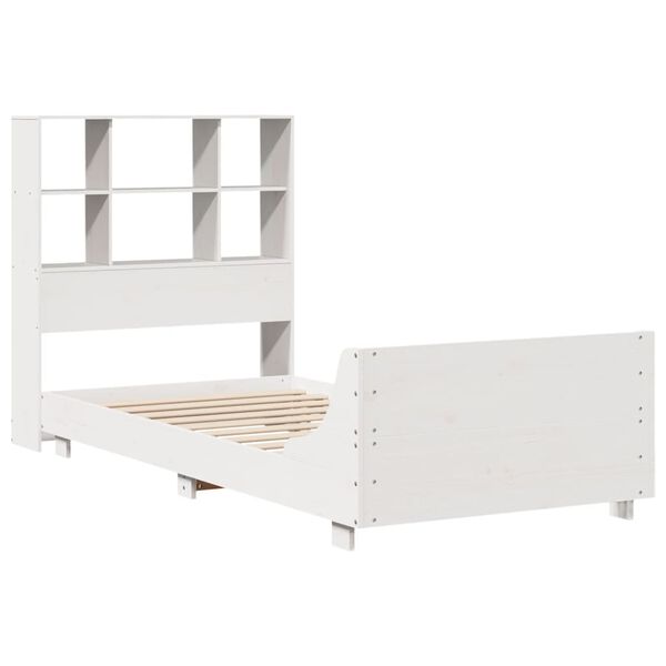 vidaXL Cadre de lit sans matelas blanc 90x200 cm bois de pin massif