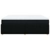 vidaXL Sommier &agrave; lattes de lit avec matelas Noir 200x200 cm Tissu