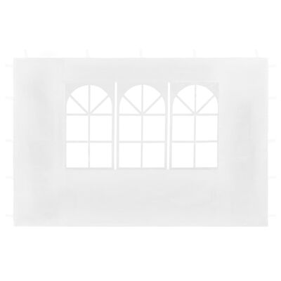 vidaXL Parois latérales de tente de réception 2 pcs avec fenêtre Blanc