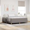 vidaXL Cadre de lit avec matelas Taupe 180 x 200 cm tissu
