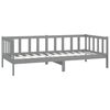 vidaXL Lit de repos avec matelas 90x200 cm Gris Bois de pin massif