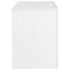 vidaXL Meuble TV avec lumi&egrave;re LED Blanc brillant 130x35x45 cm
