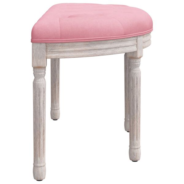 vidaXL Banc Rose 81,5x41x49 cm Velours