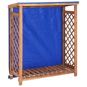vidaXL Remise &agrave; bois de chauffage 105x38x115 cm Bois d'acacia solide