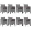 vidaXL Ensemble de salle &agrave; manger pour jardin 9 pcs Blanc