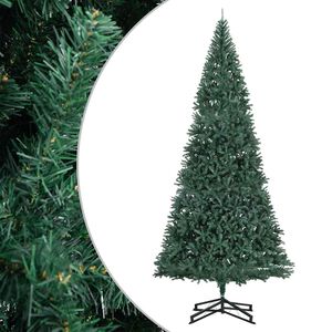 vidaXL Sapin de No&euml;l artificiel avec support vert 500 cm PVC