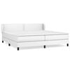 vidaXL Sommier &agrave; lattes de lit avec matelas Blanc 200x200cm Similicuir