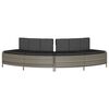 vidaXL Bancs de spa avec coussins 2 pcs gris r&eacute;sine tress&eacute;e
