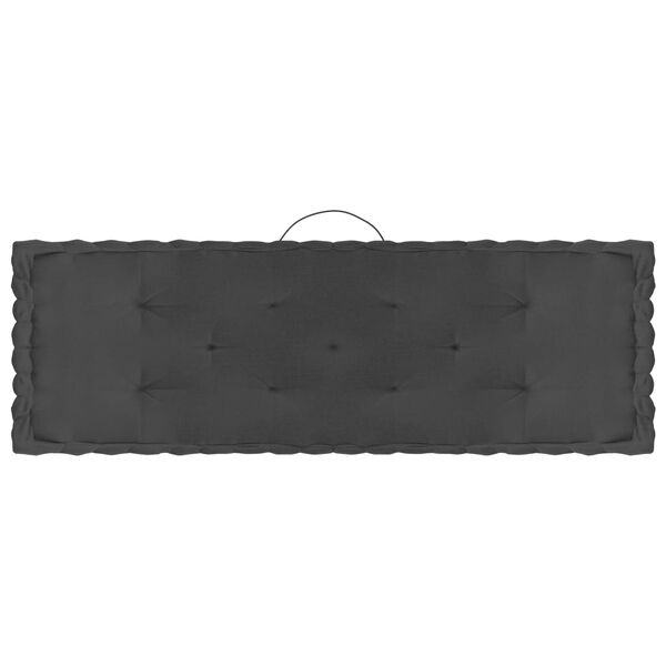 vidaXL Coussins de plancher de palette lot de 7 Anthracite Coton
