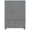vidaXL Garde-robe HAMAR Gris fonc&eacute; 99x45x137 cm Bois massif de pin