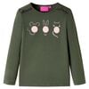 vidaXL T-shirt enfants &agrave; manches longues kaki 104