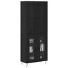 vidaXL Haut Armoire Ch&ecirc;ne noir 69,5 x 34 x 180 cm Bois d'ing&eacute;nierie
